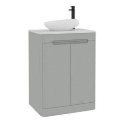 Royal Bathrooms Venice 600mm Dove Grey Freestanding Bathroom Countertop Vanity Unit 2 Door With Nova Basin - thumbnail 7