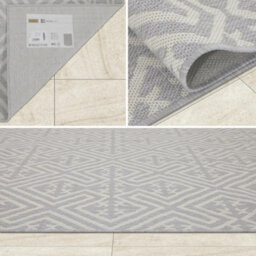 Homeart Outdoor Rugs Easy Cleaning Area Rugs For Balcony,garden,picnic,uv Weather Resistant Grey Cream, 140 X 200 Cm - thumbnail 5