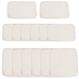 Outsunny Garden Rattan Sofa Set Polyester Cover Replacement No Cushion Cream - thumbnail 2