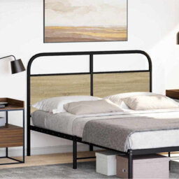 Berkfield Headboard Sonoma Oak 135 Cm Steel And Engineered Wood - thumbnail 2