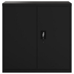 Berkfield File Cabinet Black 90X40X90 Cm Steel - thumbnail 3