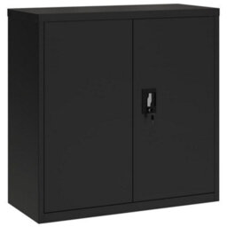 Berkfield File Cabinet Black 90X40X90 Cm Steel - thumbnail 2