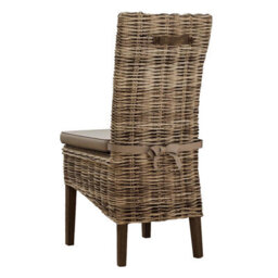 FWSTYLE Set Of 2 Ready Assembled Rattan Dining Chairs With Cushion - thumbnail 3