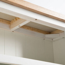 Farro White 3 Tier Small Bookcase - Painted With Oak Top - By Roseland Furniture - thumbnail 8