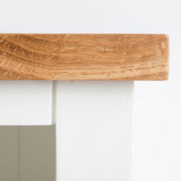 Farro White 3 Tier Small Bookcase - Painted With Oak Top - By Roseland Furniture - thumbnail 5