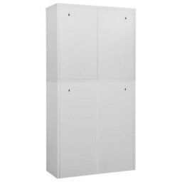 Vidaxl Office Cabinet Light Grey 90X40X180 Cm Steel - thumbnail 5