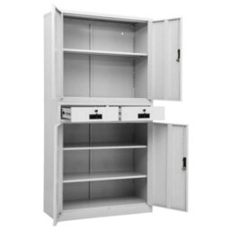Vidaxl Office Cabinet Light Grey 90X40X180 Cm Steel - thumbnail 6