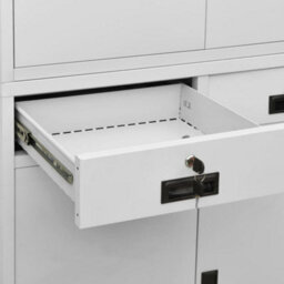 Vidaxl Office Cabinet Light Grey 90X40X180 Cm Steel - thumbnail 8