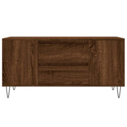Berkfield Modern Coffee Table Brown Oak 102X44.5X50 Cm Engineered Wood - thumbnail 5