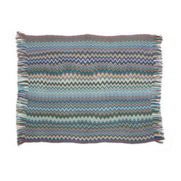 Living And Home Blue Bohemian Style Sofa Blanket/knitted Throwaway 170Cm L X 127Cm W - thumbnail 4