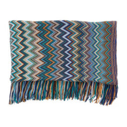 Living And Home Blue Bohemian Style Sofa Blanket/knitted Throwaway 170Cm L X 127Cm W - thumbnail 5
