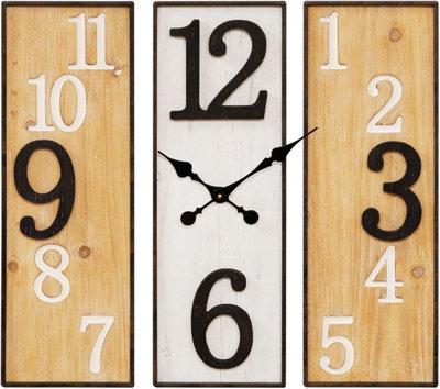 Wall Clock Metal And Wood 60Cm X 61Cm - image 1