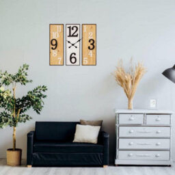 Wall Clock Metal And Wood 60Cm X 61Cm - thumbnail 2