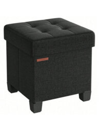 LEDREM Storage Ottoman, Foldable Small Ottoman Foot Rest,ink Black - thumbnail 9