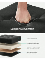 LEDREM Storage Ottoman, Foldable Small Ottoman Foot Rest,ink Black - thumbnail 6