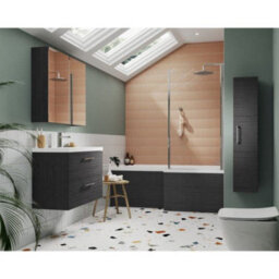Nuie 300mm Tall Unit (1 Door),nuie Arno 1 Door Wall Hung Tall Storage Unit 300mm Wide - thumbnail 4