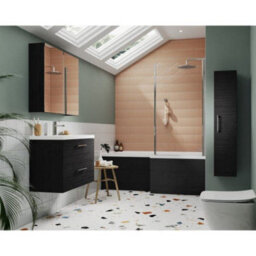 Nuie 300mm Tall Unit (1 Door),nuie Arno 1 Door Wall Hung Tall Storage Unit 300mm Wide - thumbnail 5