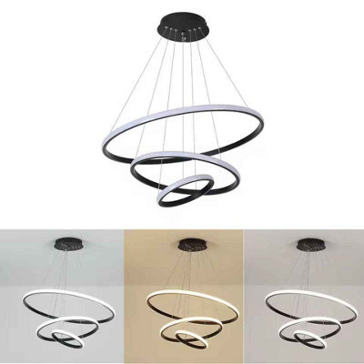 Modern 3 Ring Pendant Light, Dimmable Hanging Ceiling Lamp For Kitchen And Living Room. - image 1
