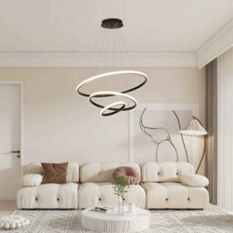 Modern 3 Ring Pendant Light, Dimmable Hanging Ceiling Lamp For Kitchen And Living Room. - thumbnail 3