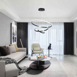 Modern 3 Ring Pendant Light, Dimmable Hanging Ceiling Lamp For Kitchen And Living Room. - thumbnail 4
