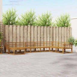 Walplus Outdoor Sofa Set 8 Pcs Natural Solid Acacia Wood - thumbnail 1