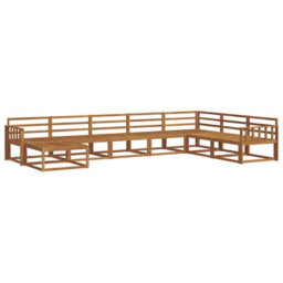 Walplus Outdoor Sofa Set 8 Pcs Natural Solid Acacia Wood - thumbnail 2