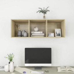 Berkfield Wall-Mounted Tv Cabinet Sonoma Oak 37X37X107 Cm Engineered Wood - thumbnail 7