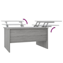 Vidaxl Coffee Table Grey Sonoma 80X50X42.5 Cm Engineered Wood - thumbnail 8