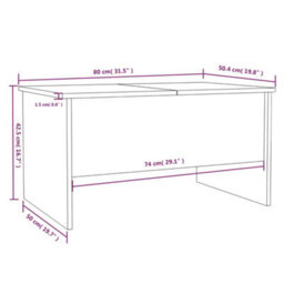 Vidaxl Coffee Table Grey Sonoma 80X50X42.5 Cm Engineered Wood - thumbnail 9