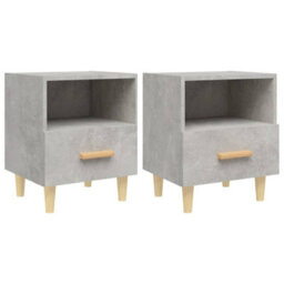 Berkfield Bedside Cabinets 2 Pcs Concrete Grey 40X35X47 Cm - thumbnail 2