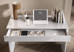 FurniComp LTD Furnicomp Kompact Large White Gloss Home Office Desk/dressing Table - thumbnail 4