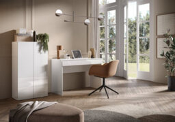 FurniComp LTD Furnicomp Kompact Large White Gloss Home Office Desk/dressing Table - thumbnail 5