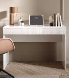FurniComp LTD Furnicomp Kompact Large White Gloss Home Office Desk/dressing Table - thumbnail 3