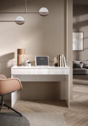 FurniComp LTD Furnicomp Kompact Large White Gloss Home Office Desk/dressing Table - thumbnail 2
