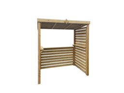 Edecks The Vista Wooden Bbq Shelter With Inner Shelves 6 X 7Ft - Full Slatted Sides Open Back Outdoor Garden Barbecue Grill Gazebo - thumbnail 2