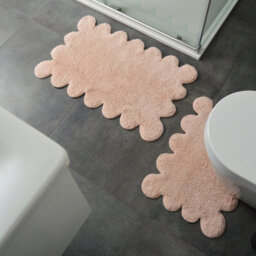 Allure Bath Fashions Two Piece Scallop Bath Mat Set - Blush Pink - thumbnail 6