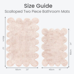 Allure Bath Fashions Two Piece Scallop Bath Mat Set - Blush Pink - thumbnail 5