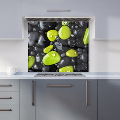 Warren Reed Designer Lime And Charcoal Pebble Harmony Kitchen Splashback - image 1