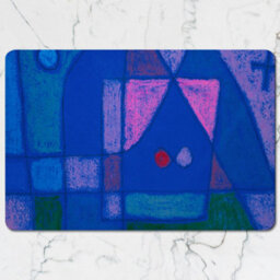 Benjamin Tate Design Blue Abstract Geometric Decorative Placemats And Coaster Set - thumbnail 2