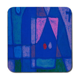 Benjamin Tate Design Blue Abstract Geometric Decorative Placemats And Coaster Set - thumbnail 3
