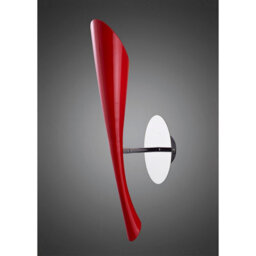 Luminosa Lighting Luminosa Pop Wall Lamp Switched 1 Light E27, Gloss Red/polished Chrome - thumbnail 2