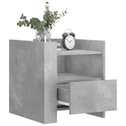 Berkfield Bedside Cabinet Concrete Grey 45X50X50 Cm Engineered Wood - thumbnail 3