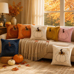 Amorly 2Pack Fall Pumpkin Pillow Covers,rust Soft Plush Autumn Throw Cushion Cases,thanksgiving Home Decor For Sofa,bedroom,living Room - thumbnail 6
