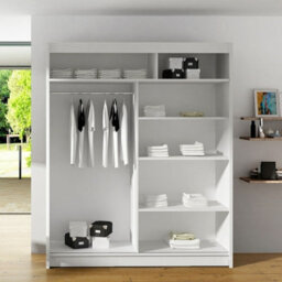 Westa Viii 150Cm Sliding Door Wardrobe With Modern Mirror Design Sonoma - thumbnail 2