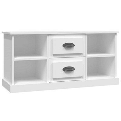 Berkfield Durable Tv Cabinet White 99.5X35.5X48 Cm Engineered Wood - image 1