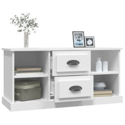 Berkfield Durable Tv Cabinet White 99.5X35.5X48 Cm Engineered Wood - thumbnail 5