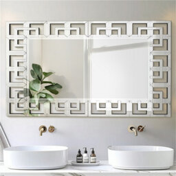 Artloge 120X70Cm Venetian Wall Mirror Decorative Frameless Beveled Edge Mirror, Vertical Or Horizontal Hanging - thumbnail 4