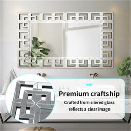 Artloge 120X70Cm Venetian Wall Mirror Decorative Frameless Beveled Edge Mirror, Vertical Or Horizontal Hanging - thumbnail 6
