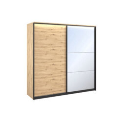 Arte Quant 01 Mirrored Sliding Door Wardrobe,(H)2210mm (W)2200mm (D)680mm - Ample Storage With Hanging Rails And Shelves - thumbnail 2