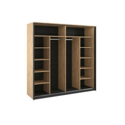 Arte Quant 01 Mirrored Sliding Door Wardrobe,(H)2210mm (W)2200mm (D)680mm - Ample Storage With Hanging Rails And Shelves - thumbnail 3
